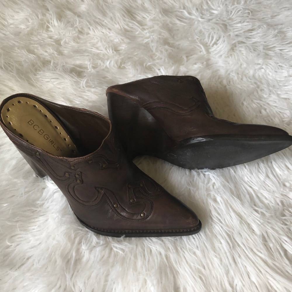 BCBGirls Wedges slide boots.
